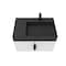 Castello Usa Amazon 30-inch White Right Vanity Set with Black Top and Black Handles CB-MC-30W-BL-2056R-BL - alternate 8